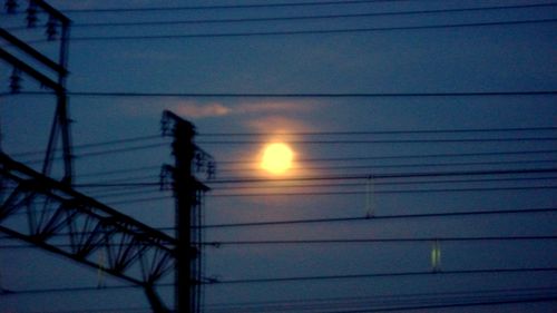 a full moon in the morning